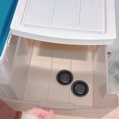 三段 コロ付き チェスト 引き出しの画像