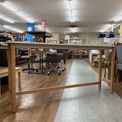 S785 ⭐ 木製コンソールテーブル サイドテーブル カウンターテーブル 幅170cm USED 綺麗の画像