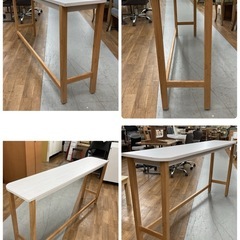 S785 ⭐ 木製コンソールテーブル サイドテーブル カウンターテーブル 幅170cm USED 綺麗の画像