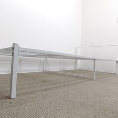 新札幌◆NITORI/ニトリ シングルパイプベッド(バジーナ) ホワイト系◆幅980mm×奥行2020mm×高さ605mm No.3693の画像