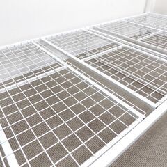 新札幌◆NITORI/ニトリ シングルパイプベッド(バジーナ) ホワイト系◆幅980mm×奥行2020mm×高さ605mm No.3693の画像