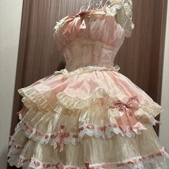 試着のみ！ホームクリーニング済 pink ピンク ロリータ ワンピース コスプレ の画像