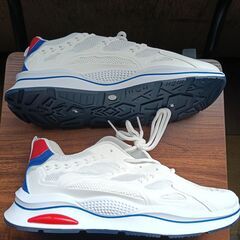 新品 26.5cm メンズ スニーカー ホワイト 厚底 シューズ 普段着 識別番号:【N492-S】の画像