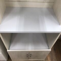 【ジャングルジャングル広陵店】ニトリ　レンジ台　ハイタイプ　ナチュラルの画像