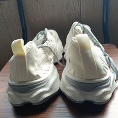 新品 27cm メンズ スニーカー ホワイト 厚底 シューズ 普段着 識別番号:【N493-S】の画像