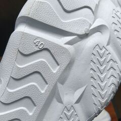 新品 25cm メンズ スニーカー ホワイト 厚底 男女兼用 シューズ 識別番号:【N494-S】の画像