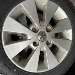 スタッドレス ダンロップ スズキ純正アルミ付き！155/65R14 PCD100 4穴の画像
