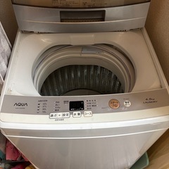 AQUA 全自動洗濯機 AQW-S50E 4.5kgの画像