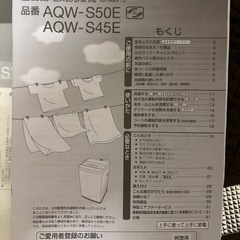 AQUA 全自動洗濯機 AQW-S50E 4.5kgの画像