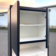 札幌市◆ニトリ キッチンボード / レジューム 60TF ■キャビネット 食器棚 スリム 単身サイズの画像