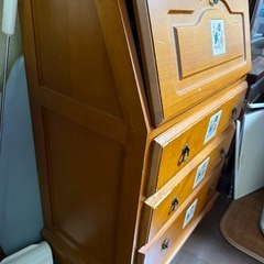 レトロ　タンス　ライティングデスクの画像