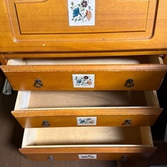 レトロ　タンス　ライティングデスクの画像