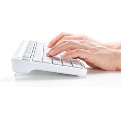 サンワサプライ 静音スリムキーボード ホワイト SKB-WL29Wの画像