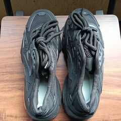 新品 24.5cm レディース スニーカー ブラック 厚底 シューズ 識別番号:【N497-S】の画像