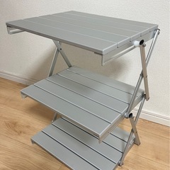 アルミコンパクト三段シェルフの画像