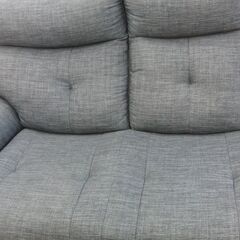 3人掛けソファ 幅180cm ハイバック 背もたれ取り外し ネイビー系 紺 ファブリック スイートデコレーション 札幌 手稲の画像