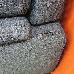 3人掛けソファ 幅180cm ハイバック 背もたれ取り外し ネイビー系 紺 ファブリック スイートデコレーション 札幌 手稲の画像