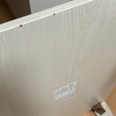 白・木目・折りたたみローテーブルの画像