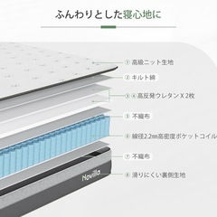 セミダブルポケットコイルマットレスの画像