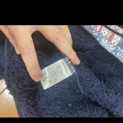 60〜70 ネイビー フリースロンパース カバーオールの画像