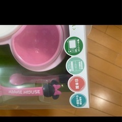 新品　Disney baby 片手で持てる離乳食パレット　ミニーマウスの画像