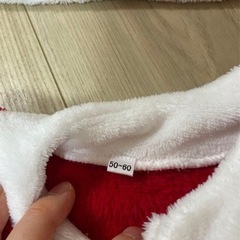 美品50〜60 サンタコスチューム 帽子付き ロンパースの画像