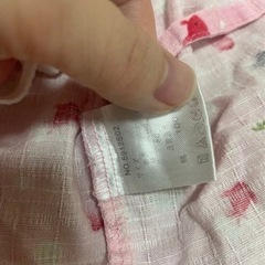 80甚平セット ピンク・黄色　女の子　金魚の画像