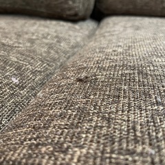 L字ソファ ブラウン ほつれあり 中古の画像