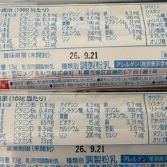 粉ミルク試供品の画像