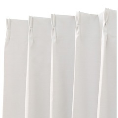 美品　ニトリ カーテン 白2枚組の画像