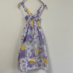 子供用浴衣 120cm 花柄 紫の画像