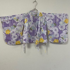 子供用浴衣 120cm 花柄 紫の画像