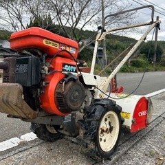 オーレック　管理機 耕運機　正転逆転　畝立て　6馬力　SF50　家庭菜園 耕うん幅約500m デフロック 抵抗棒  農用トラクター クボタガソリンエンジン 宮崎　簡易始動動画ありの画像