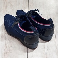 ネイビー レースアップ シューズ 27.5cm 紳士 革靴風の画像