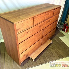 【A136】塩田家具 ウォールチェスト タンス 収納家具 美品の画像