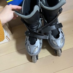 インラインスケート ローラースケート灰色の画像