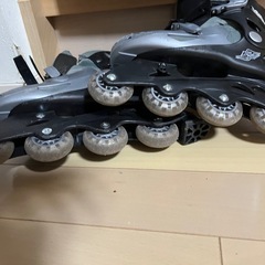 インラインスケート ローラースケート灰色の画像