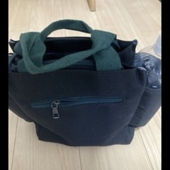 黒　ラウンドバッグ　ペットボトル2本入りますの画像