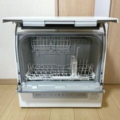 〓〓 売約済〆受付終了 〓〓2022年製■パナソニック 食器洗い乾燥機 ストリーム除菌洗浄 NP-TSK1-W Panasonic 食洗機 4人用 スリム設計の画像