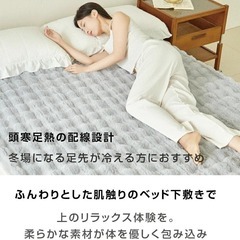 ふわとろ❣️電気毛布 掛け敷き ひざ掛け 洗える 2枚合わせ 130×190㎝の画像