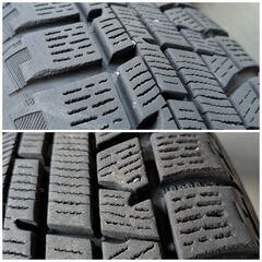 スタッドレスタイヤ　アルミホイール4本セット　165/55R14 　ホイール傷ありの画像