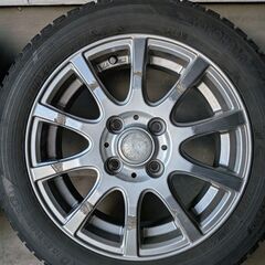 スタッドレスタイヤ　アルミホイール4本セット　165/55R14 　ホイール傷ありの画像