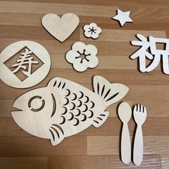 　百日祝いレターバナー木製小物
の画像