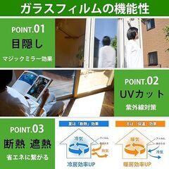 Amazon購入　KTJ　窓フィルム　水貼り　貼って剝がせる　残り2枚分の画像