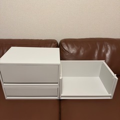 新古品　シンプルな収納BOX3点セット　スタッキングかのう可能の画像
