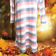 新品未使用品！ルームウェア ワンピース ひざ丈 長袖の画像