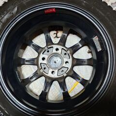 軽用　ワゴンR等に　トーヨー製スタッドレスタイヤ　155/65/R14 ホイール付き　溝あり　4本セットの画像