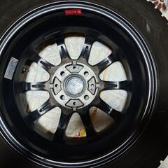 軽用　ワゴンR等に　トーヨー製スタッドレスタイヤ　155/65/R14 ホイール付き　溝あり　4本セットの画像