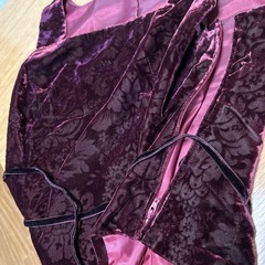 パーティードレス　未使用　結婚式　お呼ばれ　Boutique NICOLE　ブティックニコル　セットアップ　ノースリーブ　フレアスカート　カラー赤　販売時価格4万円の画像