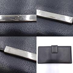 グッチ レザー 三つ折り 長財布 ブラック レディース GUCCIの画像